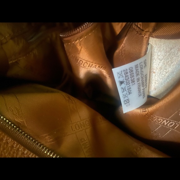 LONGCHAMP LEATHER BRITISH TAN CAMERA STYLE CROSSBODY Bag GORG LUX CLASSIC Sm EUC - Picture 12 of 16